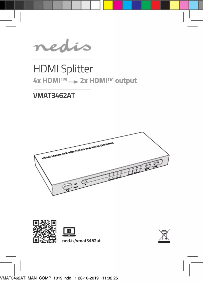 Page n°1 - Manuel utilisateur Nedis VMAT3462AT