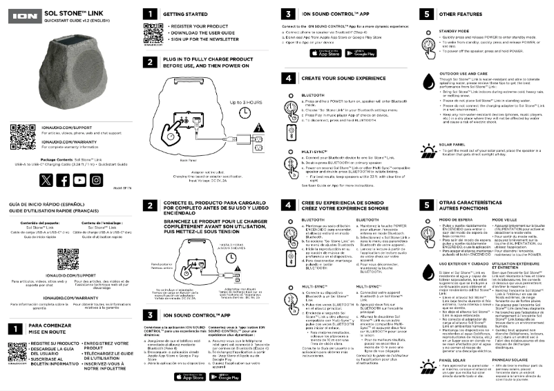 Page n°1 - Guide de démarrage rapide ION Sol Stone Link