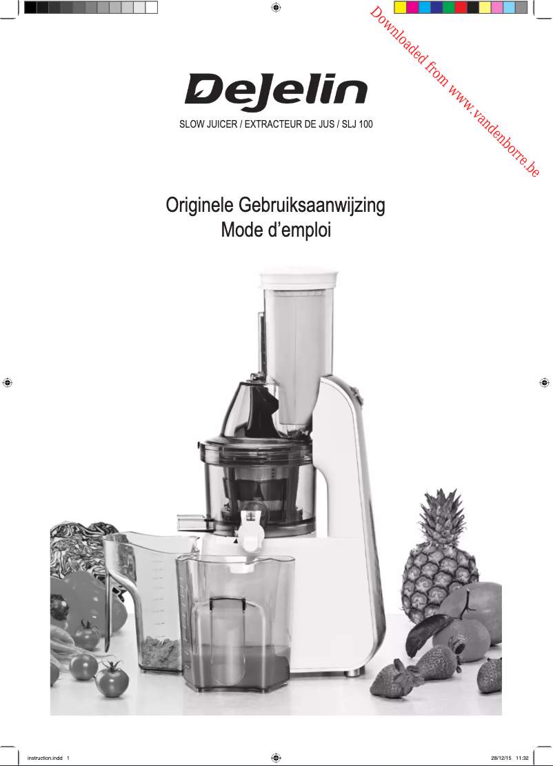 Image de la première page du manuel de l'appareil SLJ 100