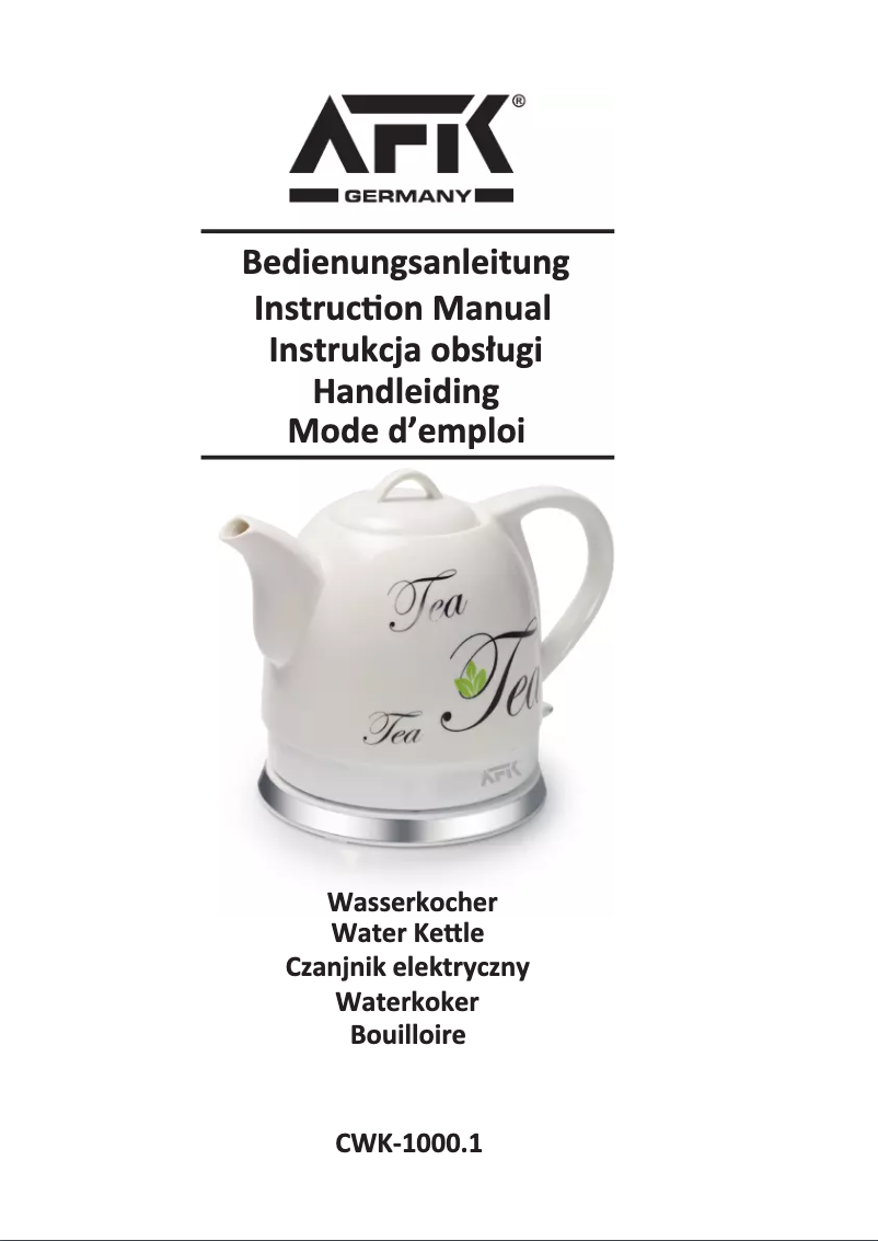 Image de la première page du manuel de l'appareil CWK-1000.1