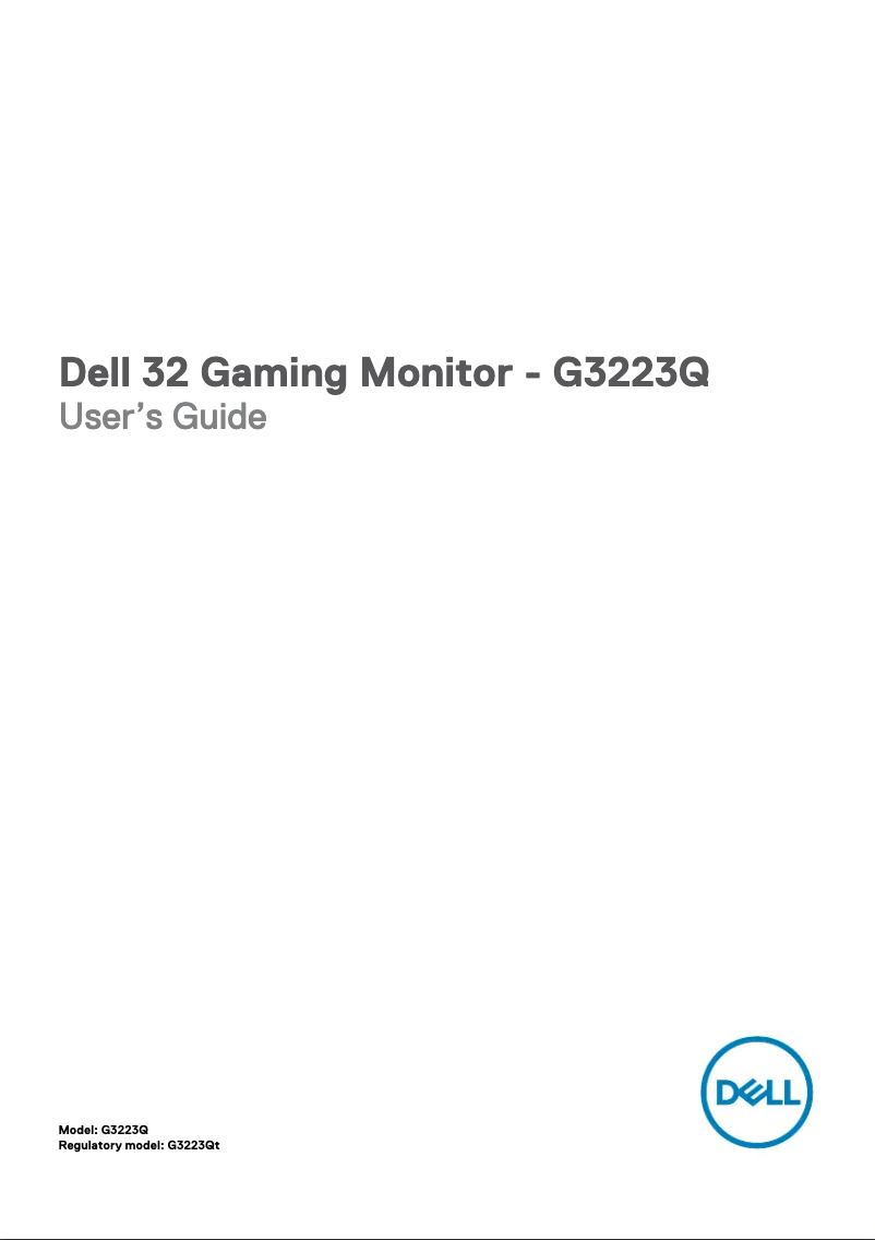 Page 1 de la notice Manuel utilisateur Dell G Series G3223Q