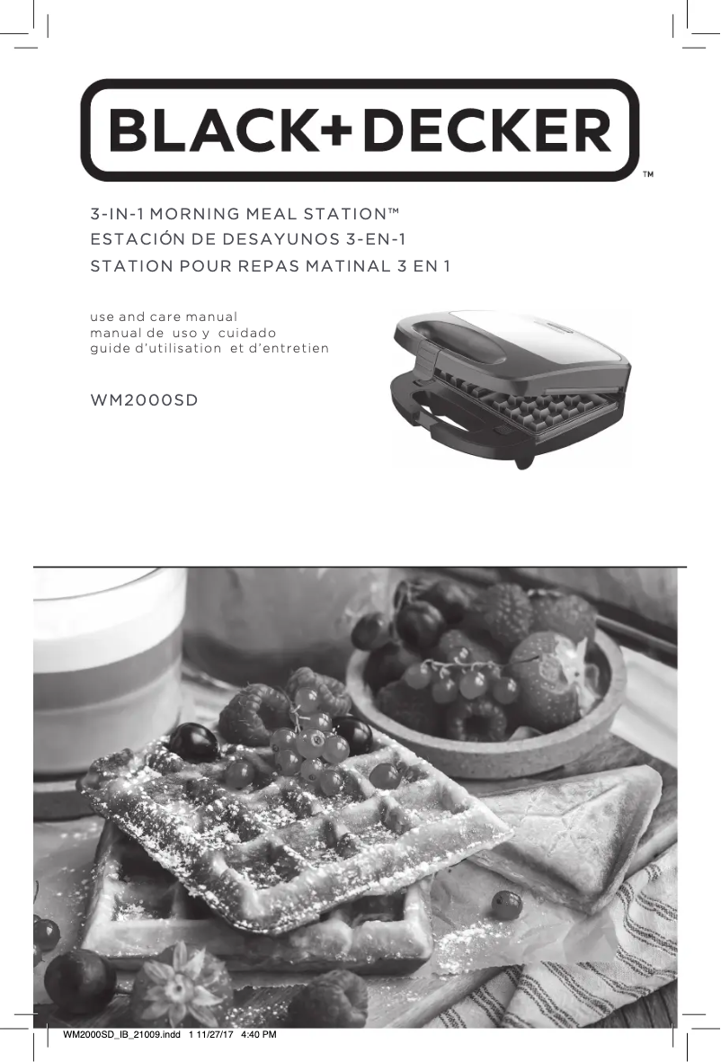 Page n°1 - Manuel utilisateur Black & Decker WM2000SD