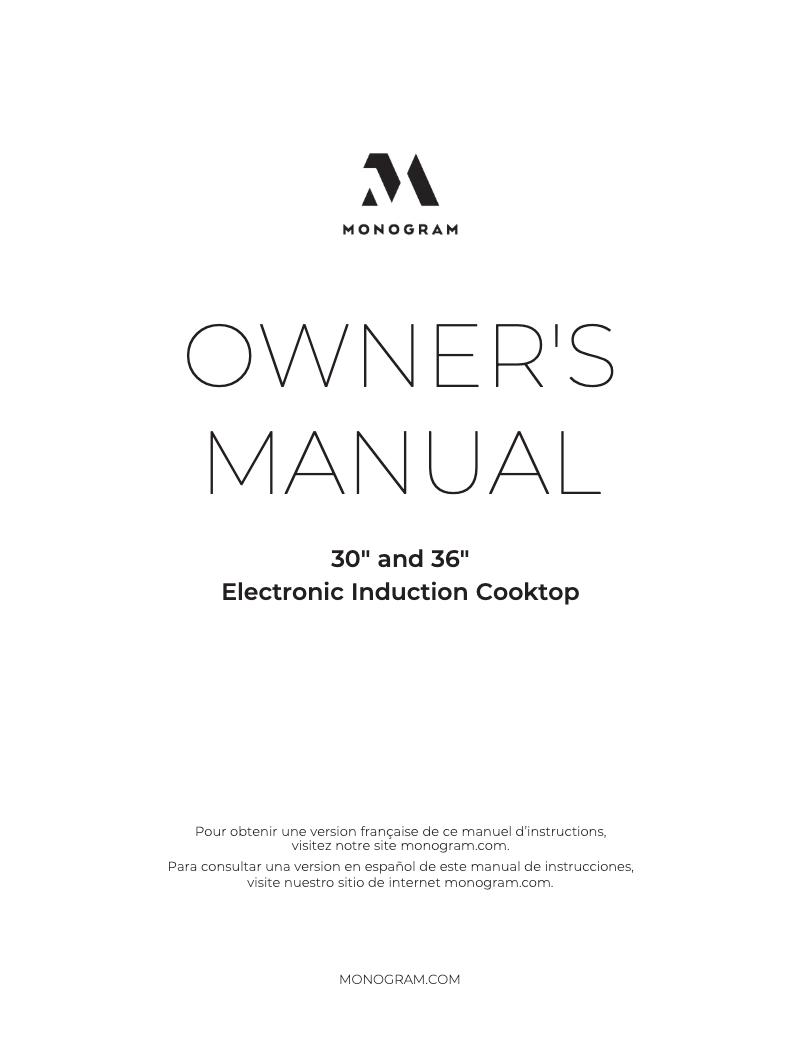 Page n°1 - Manuel utilisateur Monogram ZHU36RDTBB