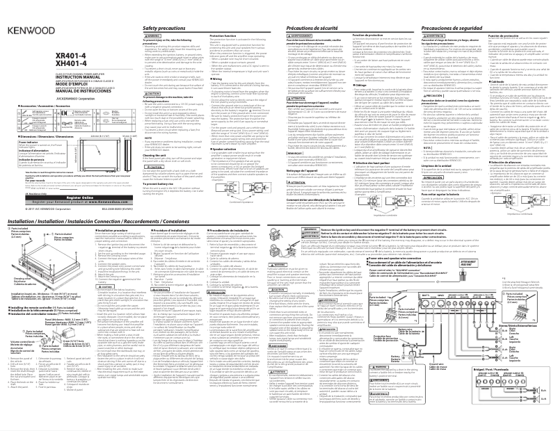 Page n°1 - Manuel utilisateur Kenwood Excelon XR401-4