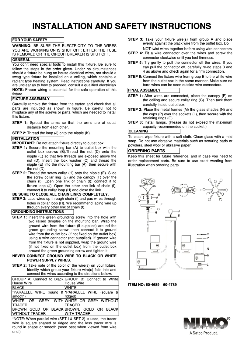 Image de la première page du manuel de l'appareil Fusion 60/4689