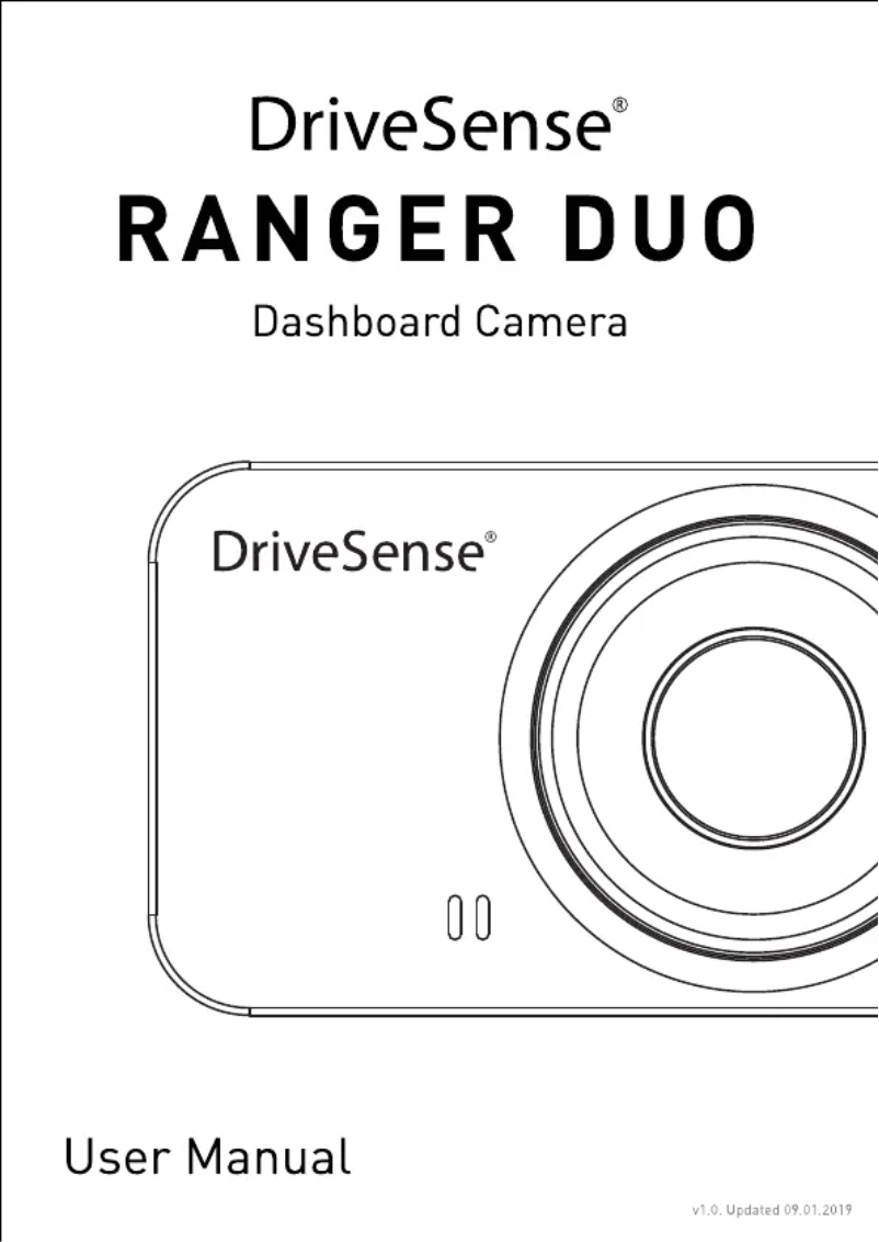 Image de la première page du manuel de l'appareil DriveSense Ranger Duo