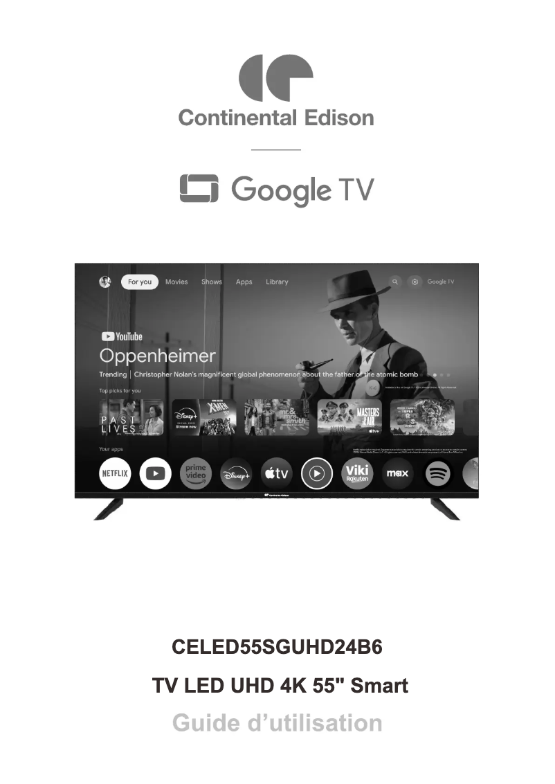 Image de la première page du manuel de l'appareil CELED55SGUHD24B6