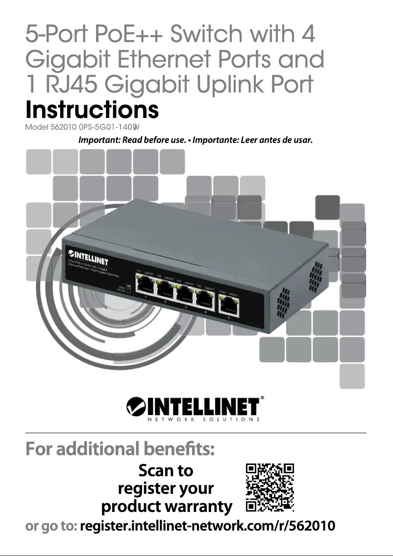 Image de la première page du manuel de l'appareil 562010