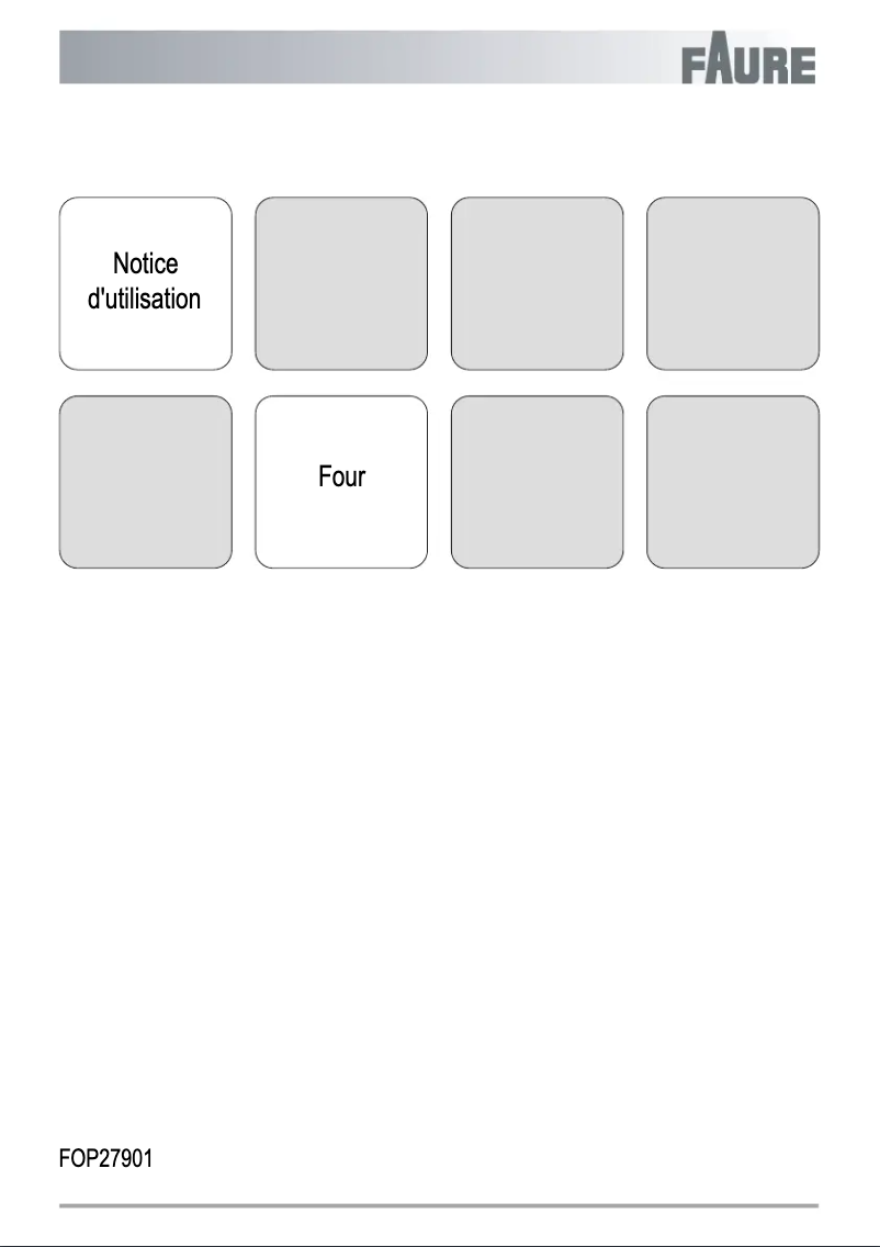 Page 1 de la notice Manuel utilisateur Faure FOP27901XK