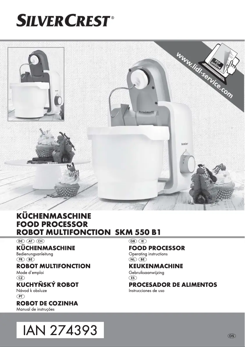 Page 1 de la notice Manuel utilisateur SilverCrest SKM 550 B1