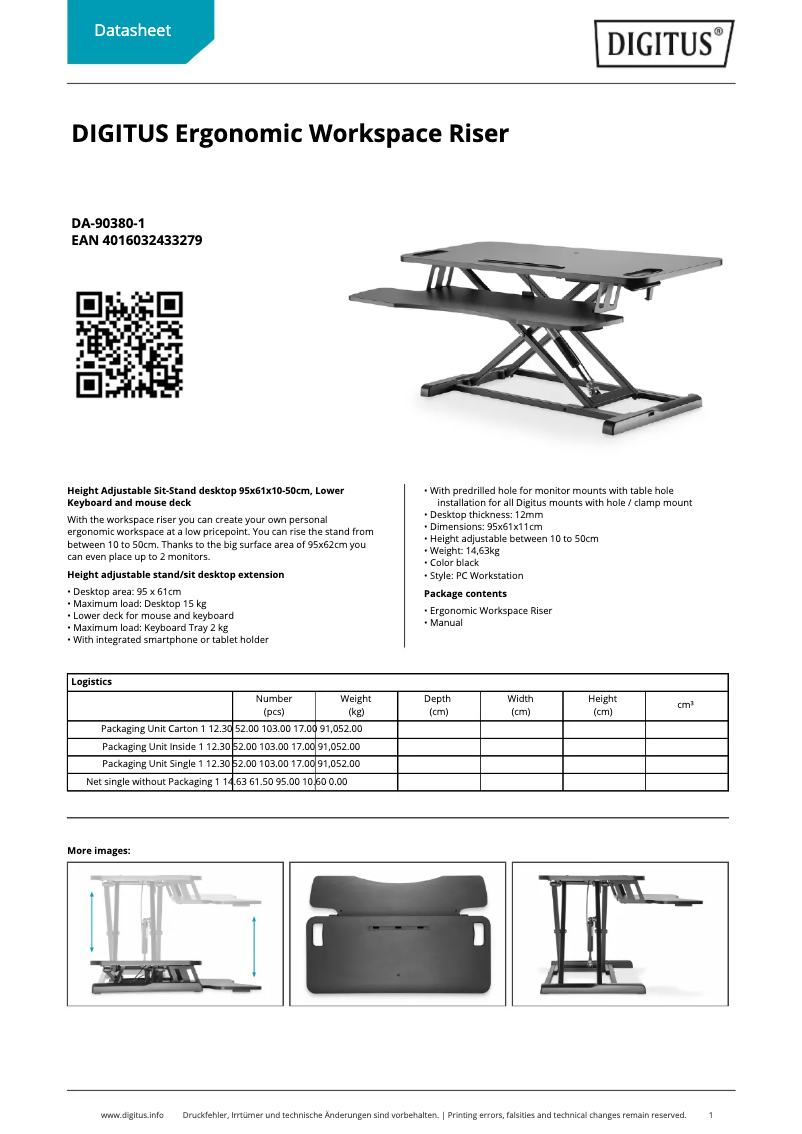 Page n°1 - Fiche technique Digitus DA-90380-1
