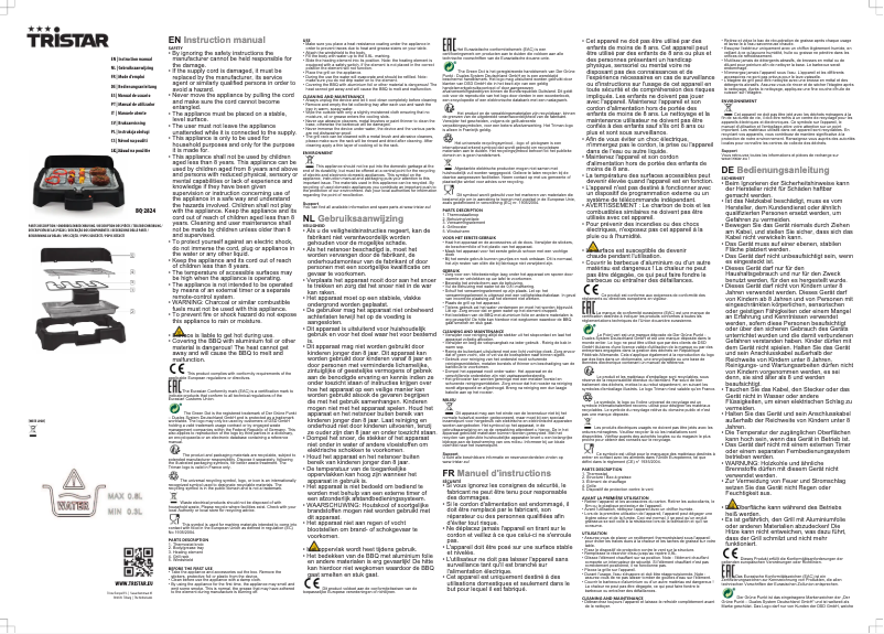 Image de la première page du manuel de l'appareil BQ-2824