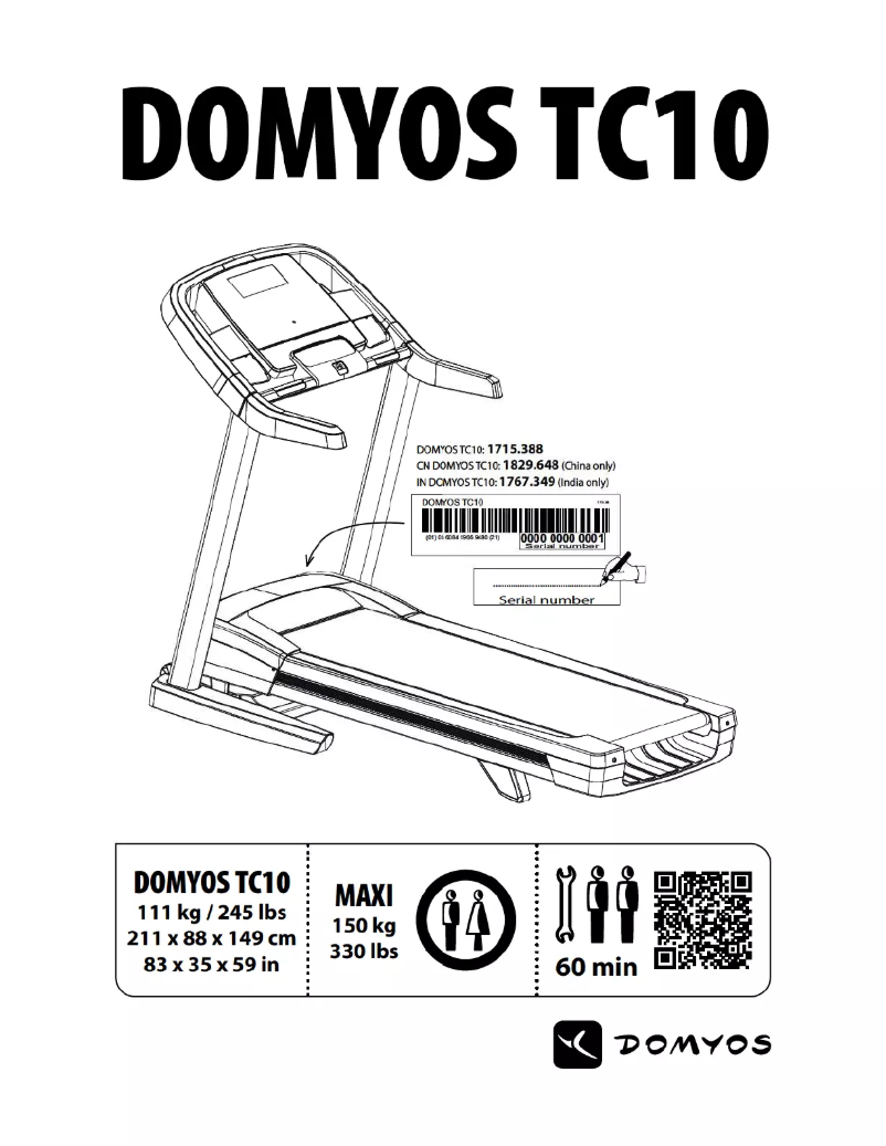 Página 1 del manual Manual de usuario Domyos TC 10