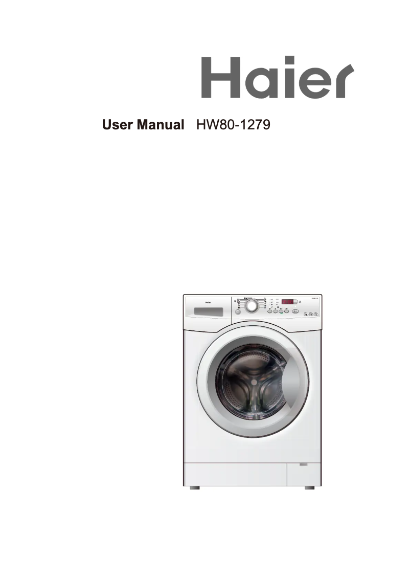 Page 1 de la notice Manuel utilisateur Haier HW80-1279