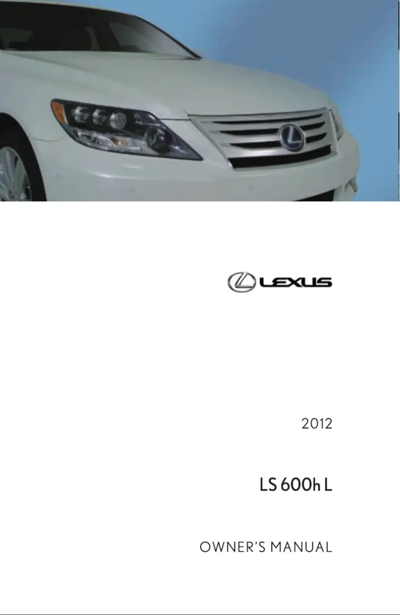 Imagen de la primera página del manual del dispositivo LS 600h L (2012)