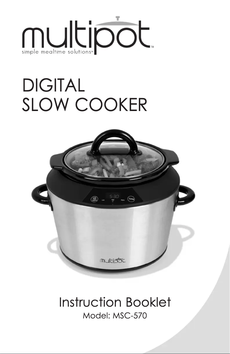 First page image of the manual for Multipot MSC-570