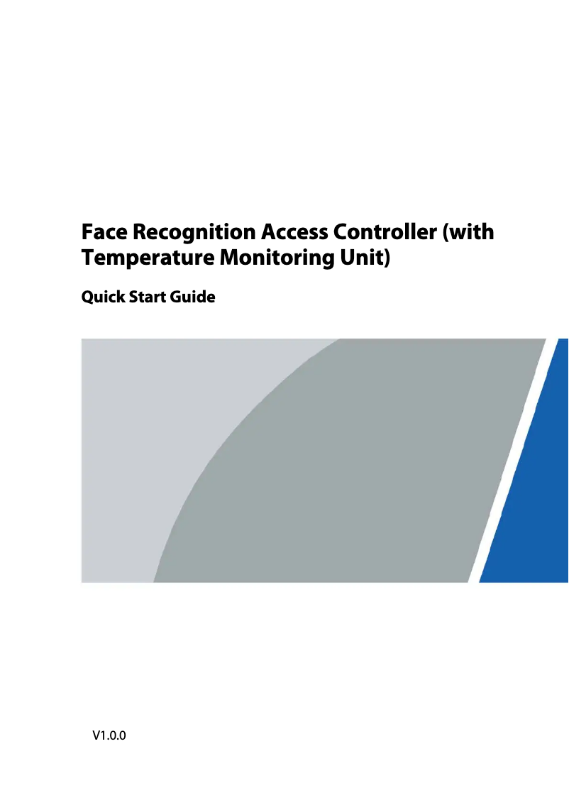 Page 1 de la notice Guide de démarrage rapide Dahua Technology ASI7213X-V1-T1