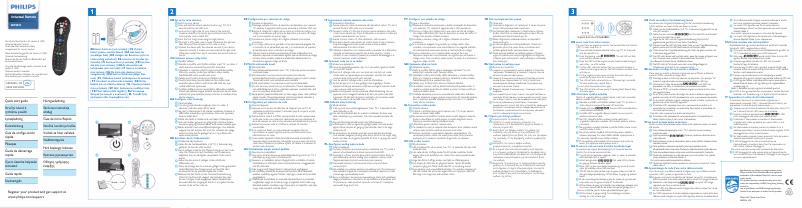 Page 1 de la notice Guide de démarrage rapide Philips SRP3014