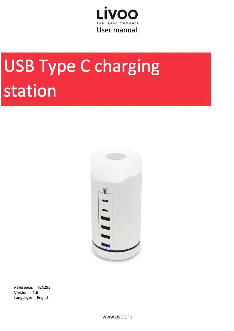 Page 1 of the manual User Manual Livoo TEA293