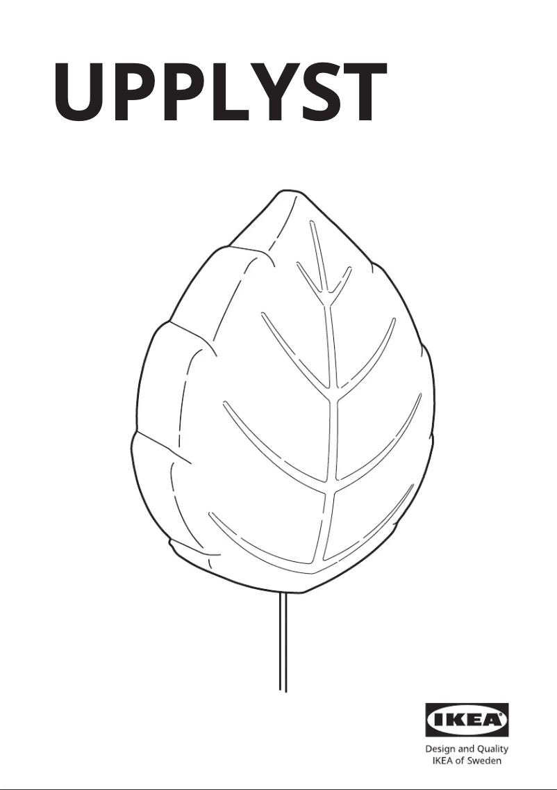 Page 1 de la notice Manuel utilisateur Ikea UPPLYST 504.408.17