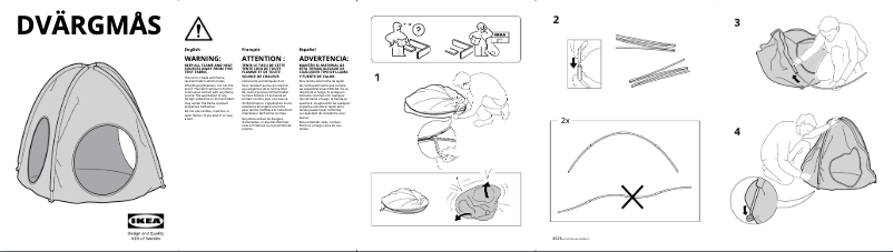 Page 1 de la notice Manuel utilisateur Ikea DVÄRGMÅS 705.476.00