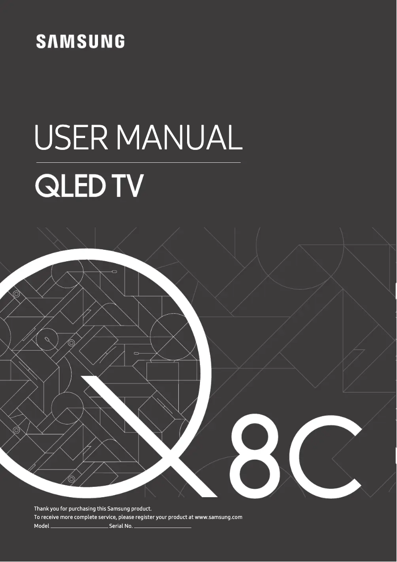 Image de la première page du manuel de l'appareil GQ55Q8CNG