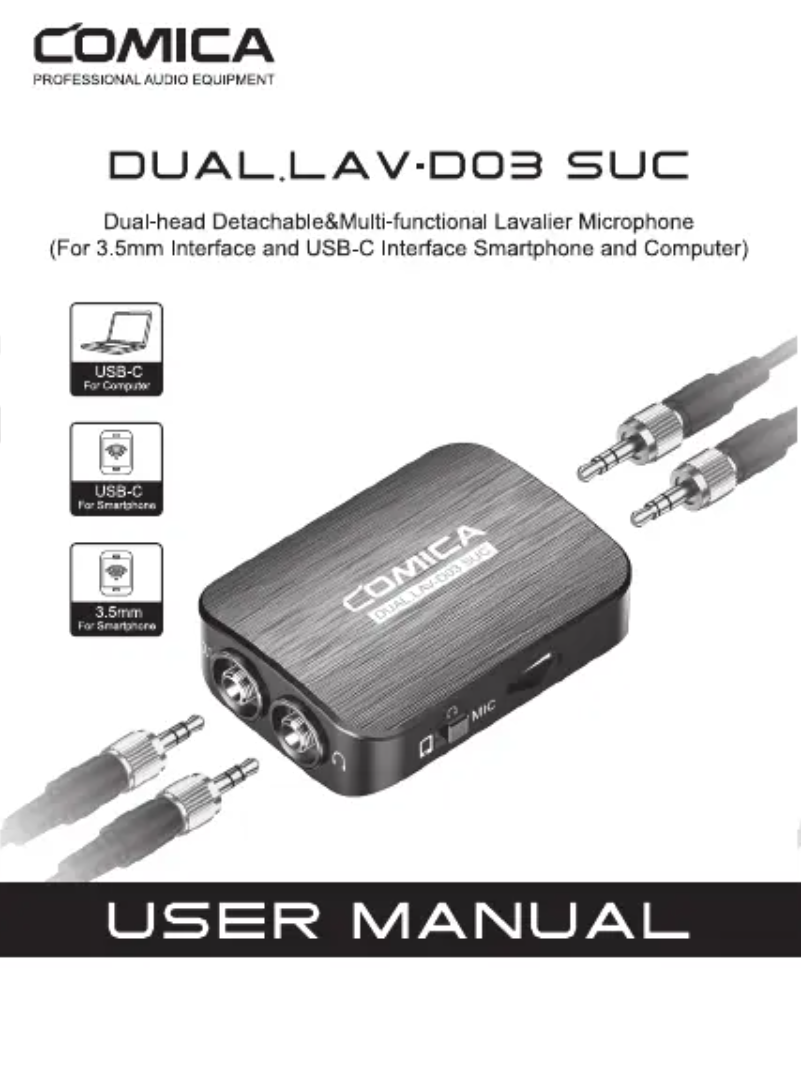 Image de la première page du manuel de l'appareil DUAL.LAV D03 SUC