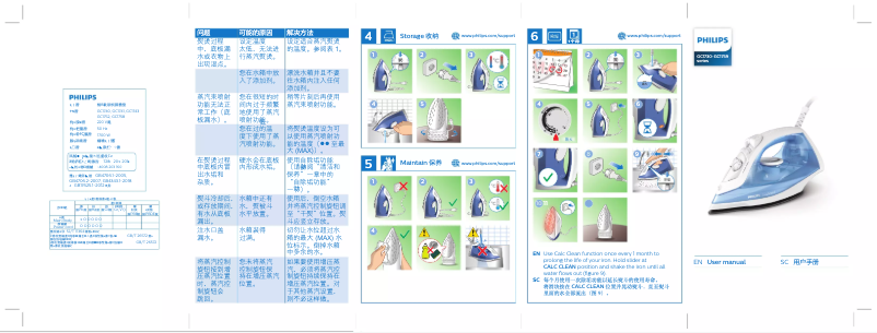 Page n°1 - Manuel utilisateur Philips EasySpeed GC1730