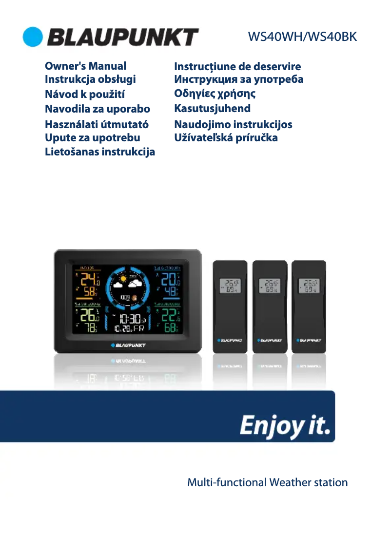 Image de la première page du manuel de l'appareil WS40BK