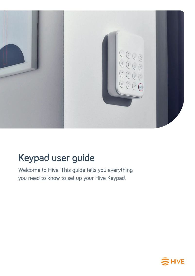 Page 1 de la notice Manuel utilisateur Hive Keypad