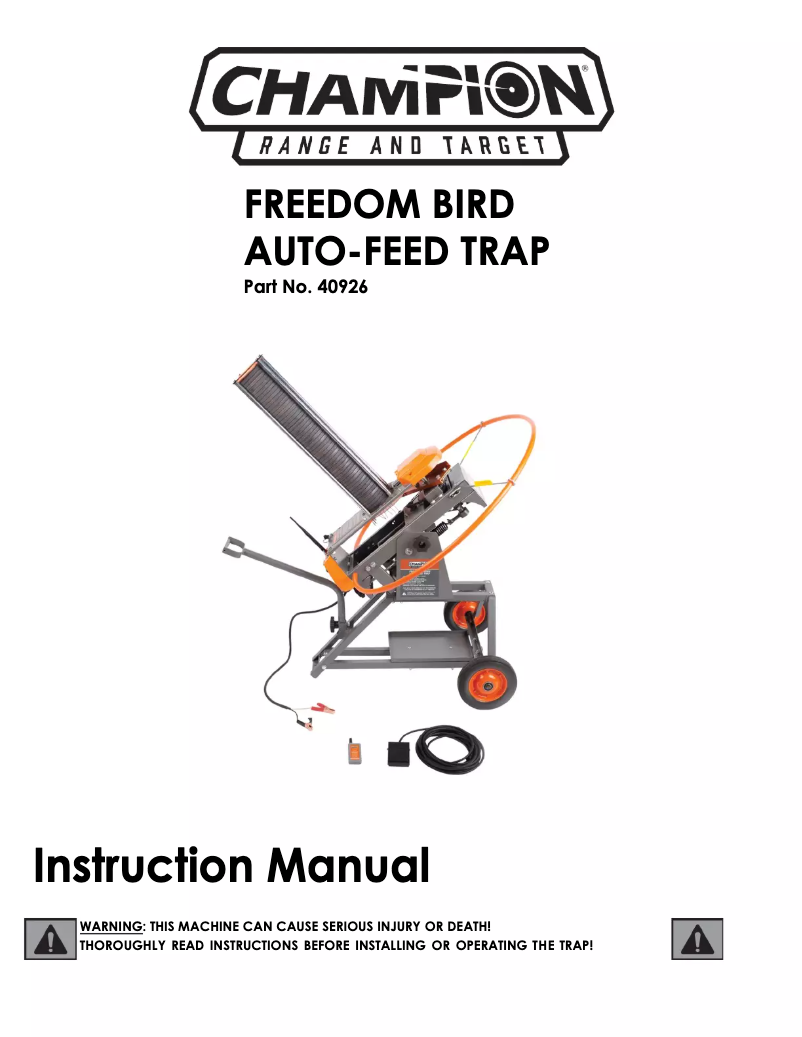 Page n°1 - Manuel utilisateur Champion Freedom Bird 40926