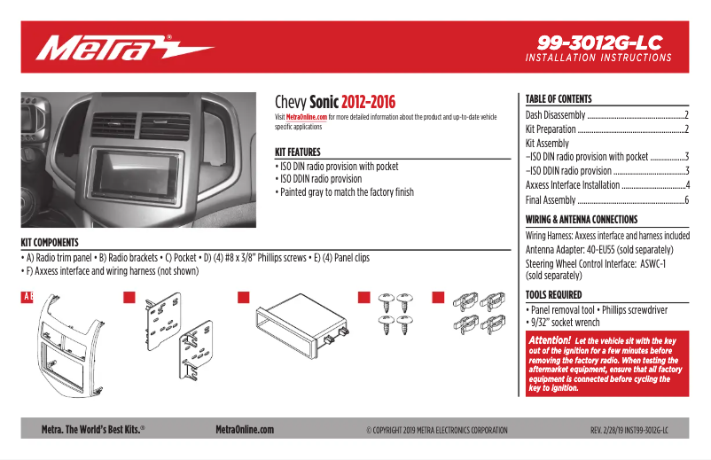 Page 1 de la notice Manuel utilisateur AXESS 99-3012G-LC