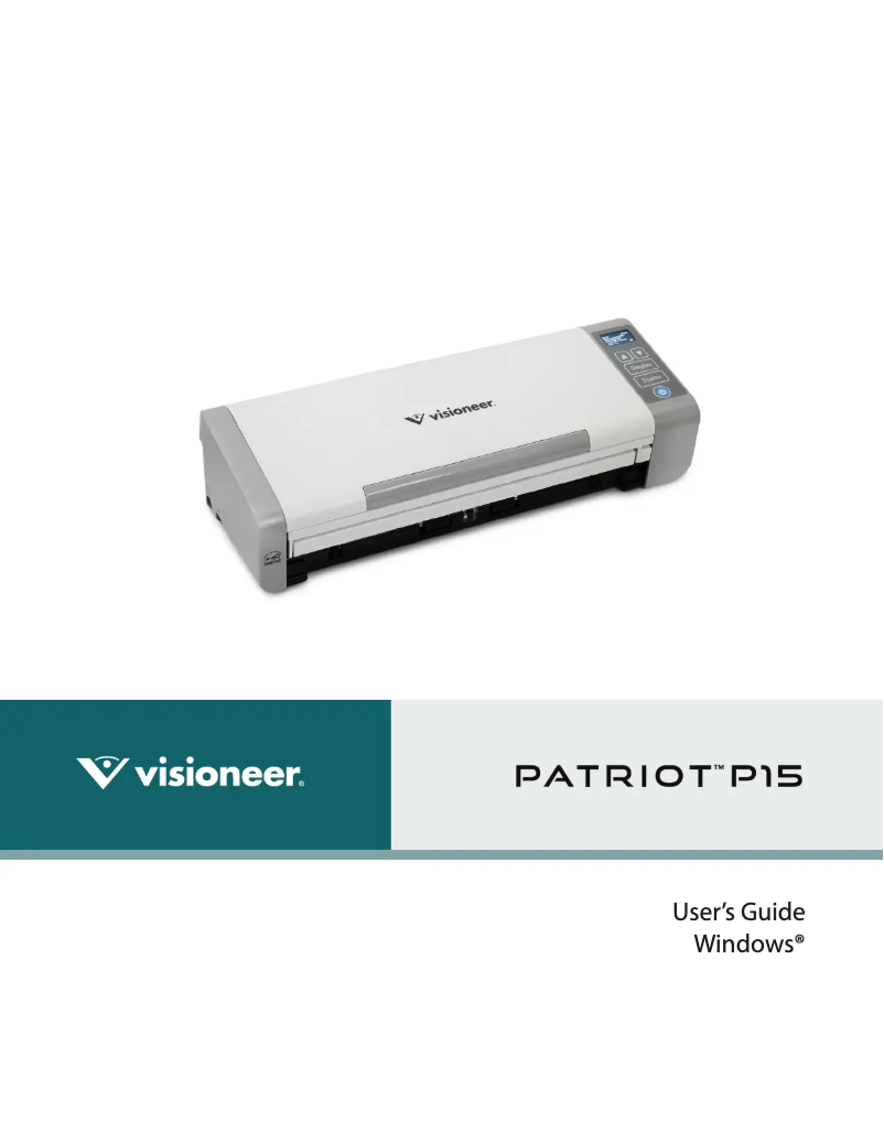 Image de la première page du manuel de l'appareil Patriot P15