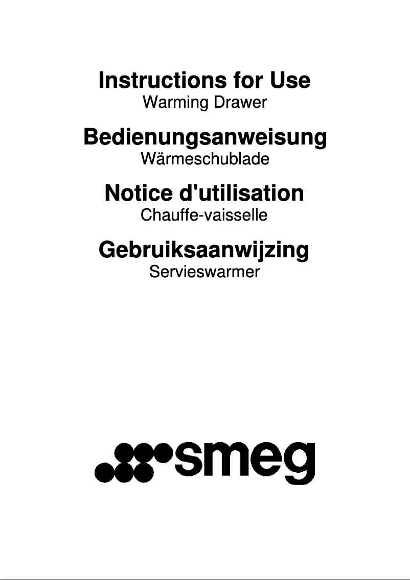 Page 1 de la notice Manuel utilisateur Smeg CTP15-2