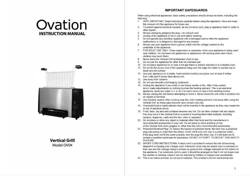 Página 1 del manual Manual de usuario Ovation OV4