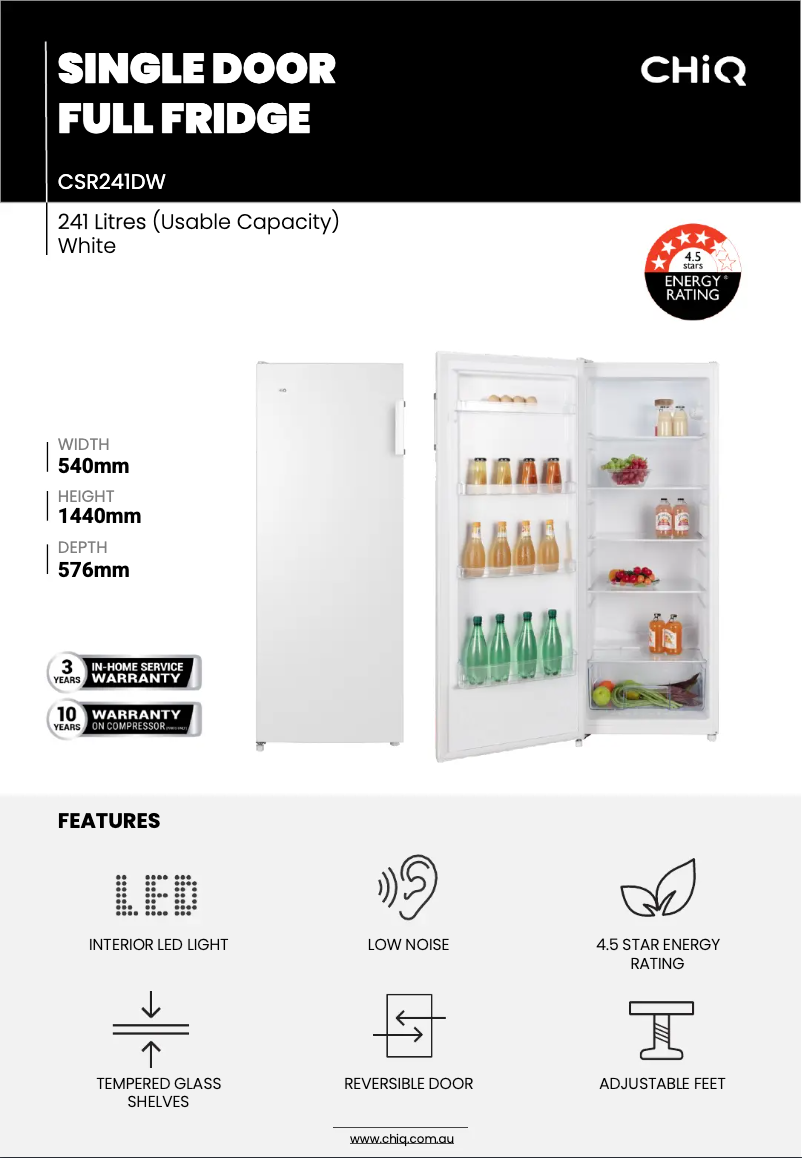 Imagen de la primera página del manual del dispositivo CSR241DW