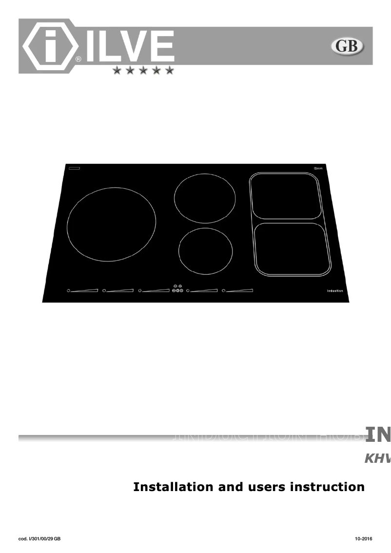 Page 1 de la notice Manuel utilisateur Ilve KHVI90TC