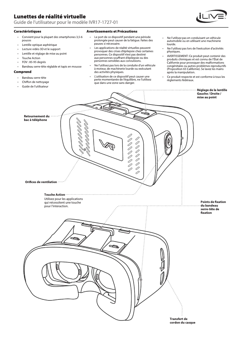 Image de la première page du manuel de l'appareil IVR17