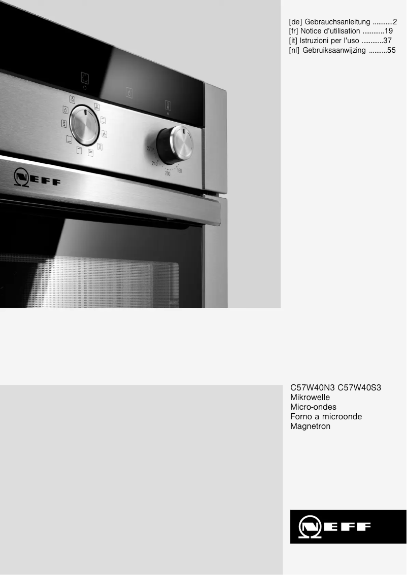 Page n°1 - Manuel utilisateur Neff C57W40N0