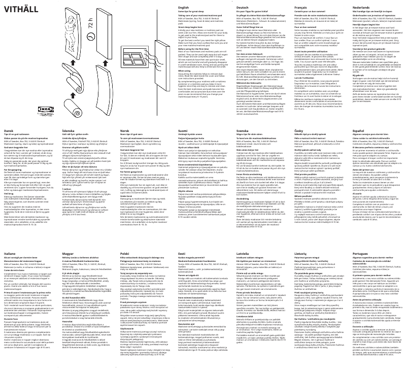 Page 1 de la notice Manuel utilisateur Ikea VITHÄLL 105.654.18