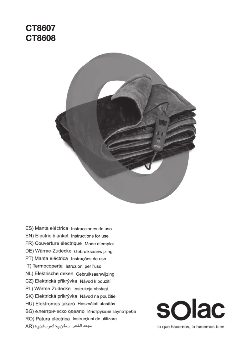 Page 1 de la notice Manuel utilisateur Solac CT8608