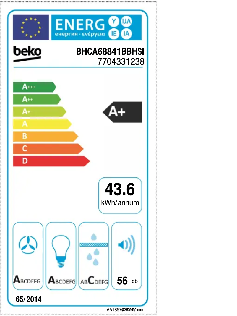 Page 1 de la notice Manuel utilisateur Beko BHCA68841BBHSI