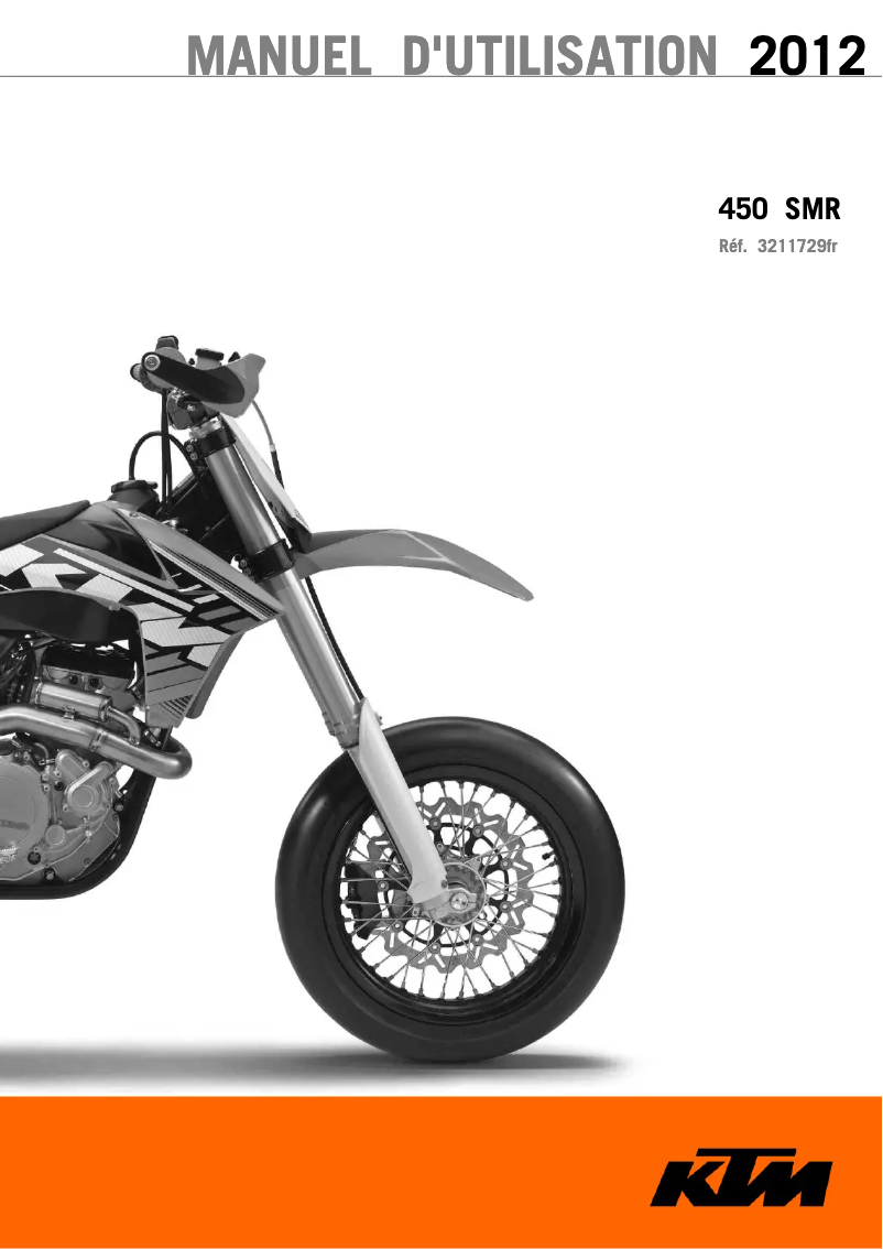 Page n°1 - Manuel utilisateur KTM 450 SMR (2012)