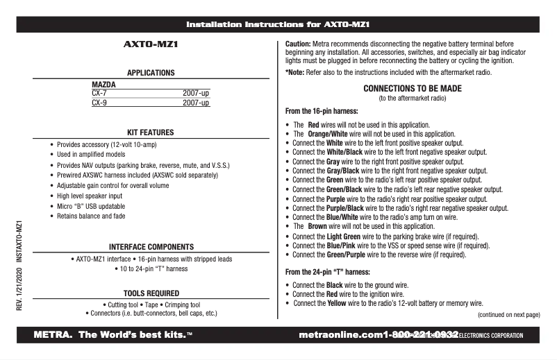 Página 1 del manual Manual de usuario AXESS AXTO-MZ1