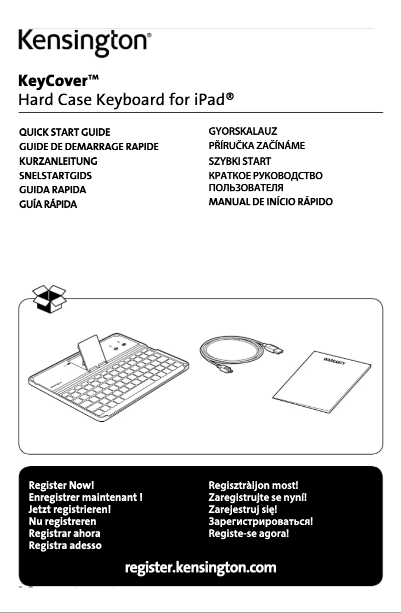 Page n°1 - Manuel utilisateur Kensington KeyCover K39785