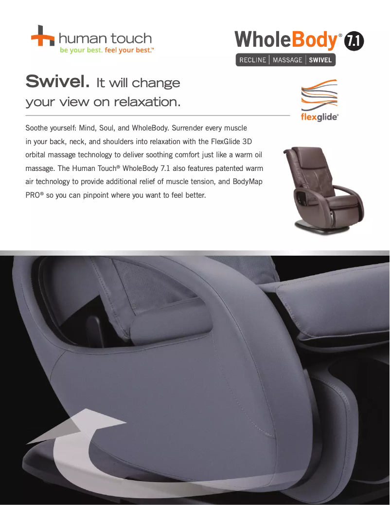 Page n°1 - Brochure Human Touch WholeBody 7.1