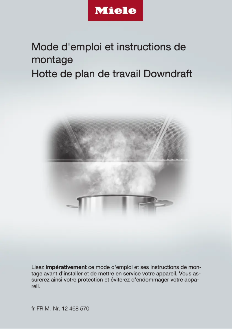 Page 1 de la notice Manuel utilisateur Miele DAD 4841