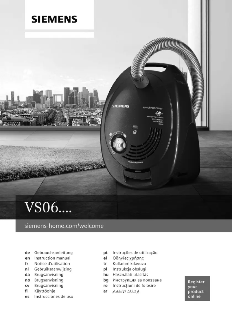 Page 1 de la notice Manuel utilisateur Siemens VS06G2483