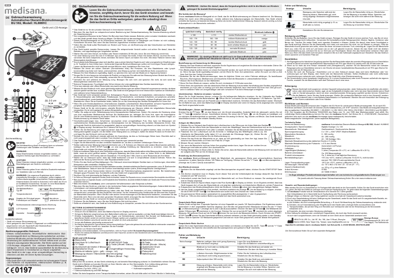 Página 1 del manual Manual de usuario Medisana BU 582