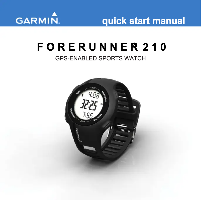 Page n°1 - Guide de démarrage rapide Garmin Forerunner 210